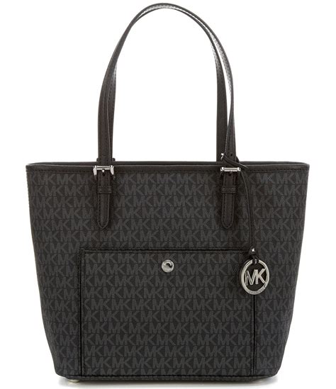 michael kors snap pocket tote 3057gttt8b|Michael Kors Jet Set Top Zip Snap Pocket Tote Signature Vanilla .